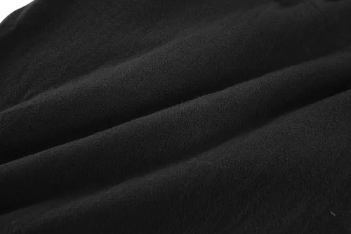 Vista 4 de Pantalones de tobillo medievales para niños y niños, disfraz de pirata vikingo, renacentista, con cordones, pantalones de navegador con bandas