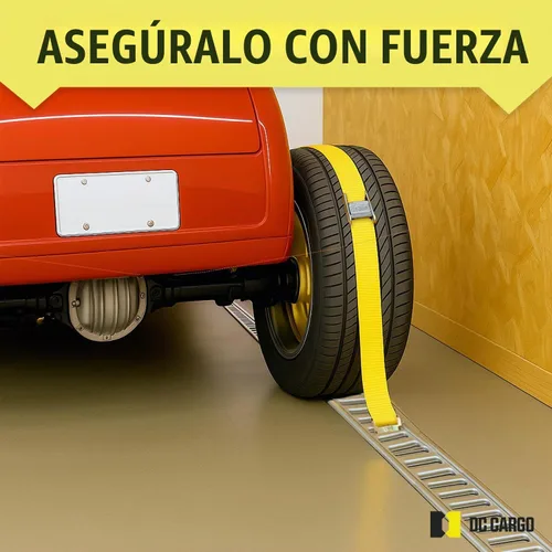 Vista 6 de DC Cargo Mall Correas de trinquete con hebilla de leva E-Track, amarres resistentes amarillos (paquete de 4), correas de hebilla de leva