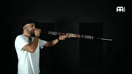 Vista 6 de Didgeridoo, bambú, diseño negro