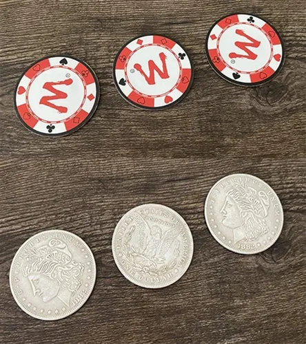 Vista 5 de ZQION STC Coin Set Cambio de Monedas Penetrar Monedas Mágicas Trucos Cerca de Monedas Mágicas Trucos de Moneda Accesorios Multiplicar Monedas