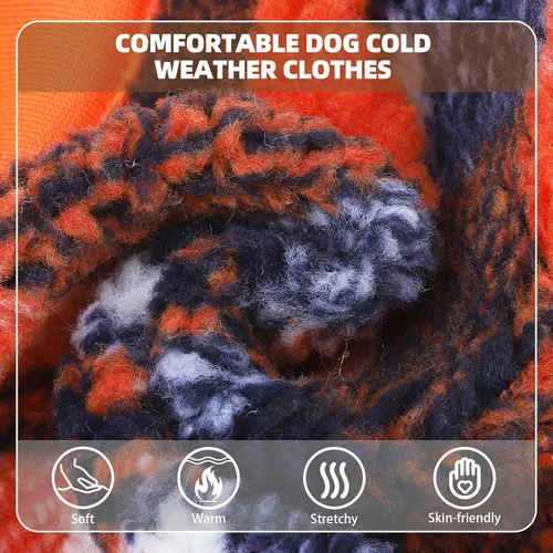 Vista 37 de PUPTECK Sudadera con Capucha para Perro Sudadera para Cachorro Suéter Cálido para Perro Ropa de Invierno Abrigos para Clima Frío para Perros Negro