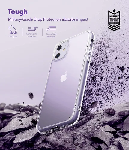 Vista 5 de Ringke Fusion para iPhone 11 Funda [Siempre Luce Elegante] Recubrimiento UV Resistente a Arañazos y Decoloración, Bolsillos de Aire a Prueba
