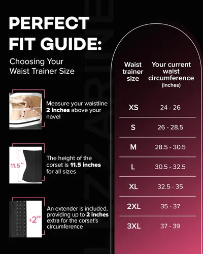 Vista 6 de LEZZARINE Waist Trainer Fajas Colombianas Moldeadoras de Cintura y Abdomen Tummy Control Shapewear Skims strapless shapewear