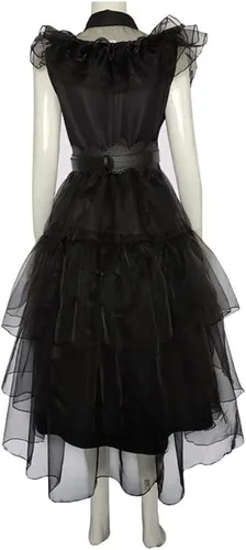 Vista 4 de Beita Addams - Disfraz de Addams, vestido de fiesta de Halloween para niños y adultos