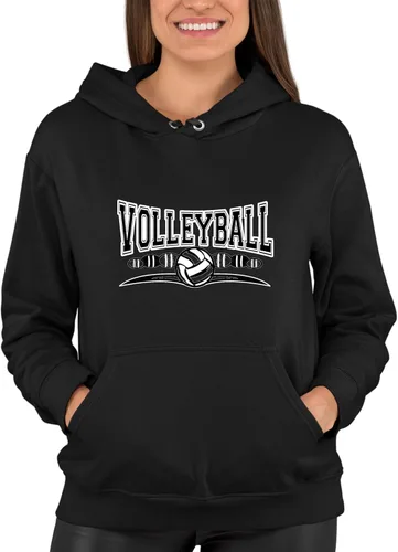 Vista 42 de Go All Out Sudadera con capucha para hombre y mujer con diseño fresco de voleibol