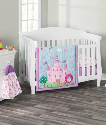 Vista 11 de EVERYDAY KIDS Juego de cama de 4 piezas para cuna de niños - Tren Choo Choo - Incluye edredón, sábana ajustable, volante antipolvo y apilador