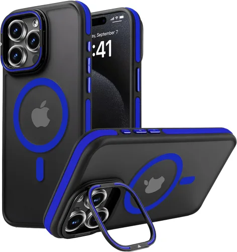 Vista 24 de Funda magnética fuerte para iPhone 12 Pro Max [Protección de grado militar de 10 pies] Compatible con MagSafe, funda protectora a prueba de golpes
