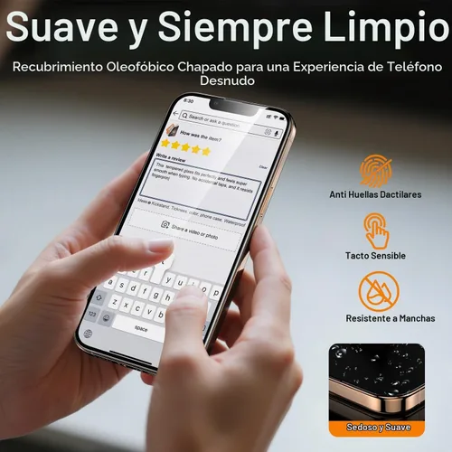 Vista 6 de BossKiss Protector de pantalla para iPhone 13 Pro Max/iPhone 14 Plus de 6.7 pulgadas, [dureza superior 9H+]