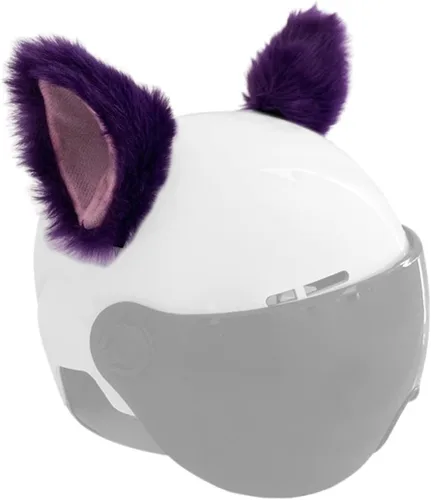 Vista 7 de Orejas de gato para casco, orejas de felpa, accesorio adhesivo para casco para bicicleta, motocicleta, superficies lisas, decoración de cascos