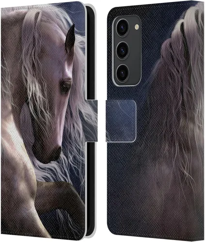 Vista 205 de Head Case Designs Officially Licensed Laurie Prindle A Morgan Christmas Western Stallion Leather Wallet Case Compatible with Samsung Galaxy A07 4G