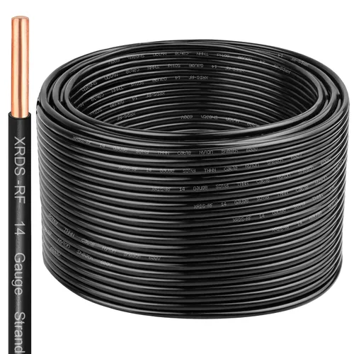 Vista 32 de Cable THHN 25 pies, Conductor Único de Cobre Desnudo, Cable Eléctrico Rojo 10AWG, Cable de Construcción Sólida de 600V con Funda de Nylon