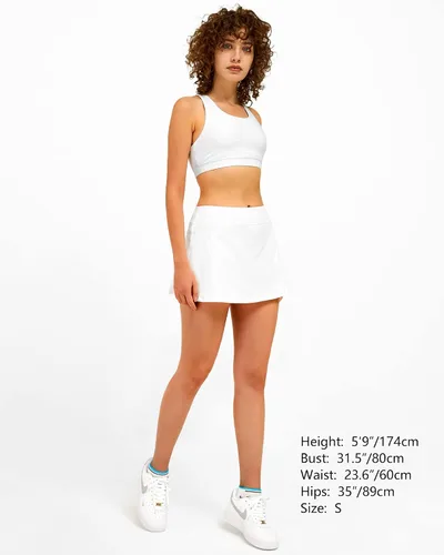 Vista 2 de Stelle Falda de tenis plisada para mujer, falda pantalón de golf de cintura alta con bolsillos internos, pantalones cortos atléticos para deportes