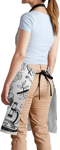 Vista 3 de oFloral Delantal de teoría de la ciencia de la biología unisex ajustable, delantal para cocinar, cocinero, mujeres y hombres, delantales para cocina
