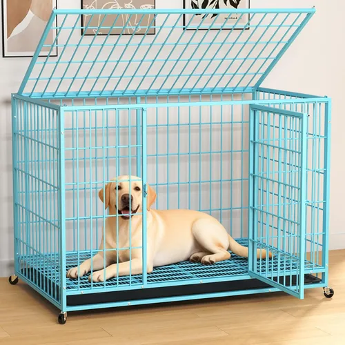 Vista 14 de Black 27 Inch Heavy Duty Large Dog Crate,Indestructible Dog Kennel Indoor
