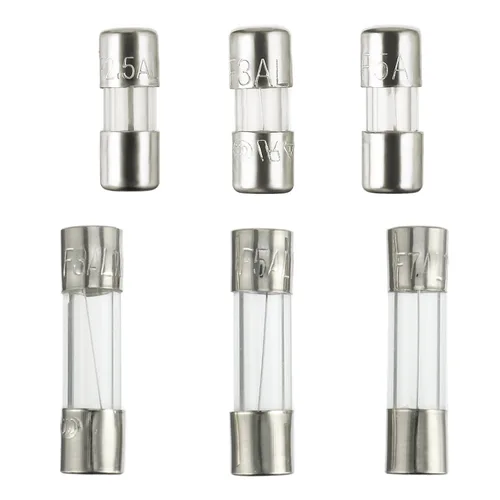 Vista 4 de BOJACK Fusibles para luces de Navidad 5x20mm 125V 3A 5A 7A Fusible de vidrio de soplado rápido Fusibles 3.6X10mm Mini Fusible 125V 2.5A 3A 5A Kit