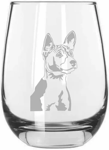 Vista 178 de Shar Pei (chino) - Vaso de vino sin tallo grabado para perro, 15.25 onzas