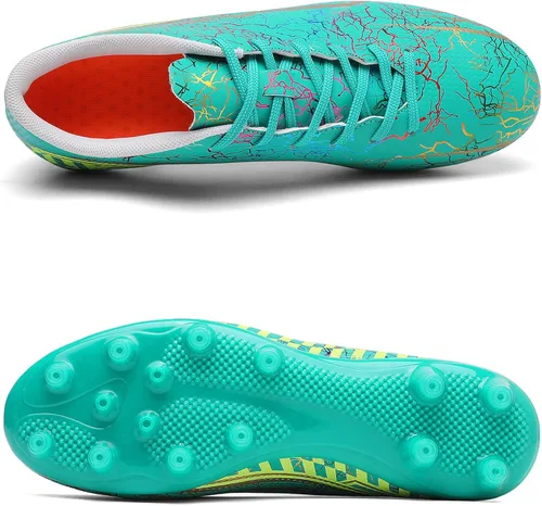 Vista 3 de HaloTeam Zapatos de fútbol para hombre, tacos de entrenamiento profesional, para césped TFAG, para exteriores, interiores, botas de fútbol