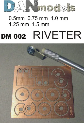 Vista 2 de DAN MODELS REVITADORES para remachado de imitación (5 discos con diferentes pasos de remachado) 1/35 002