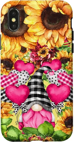 Vista 5 de Cute Sunflower Pattern for Women Pink Valentines Gnome Case for iPhone 17
