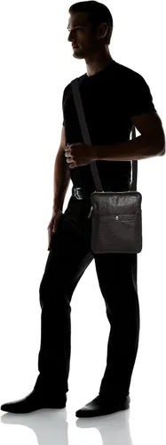Vista 6 de Bugatti Brisbane - Bolso de hombro plano, Negro -, Bolso bandolera