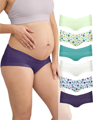 Vista 6 de Intimate Portal Ropa Interior de Maternidad de Algodón para Embarazo Posparto Calzones Debajo del Vientre Estilo Boyshort