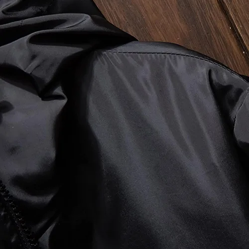 Vista 8 de Chaqueta impermeable ligera para hombre, rompevientos, informal, reflectante, con cremallera, con capucha, M-7XL