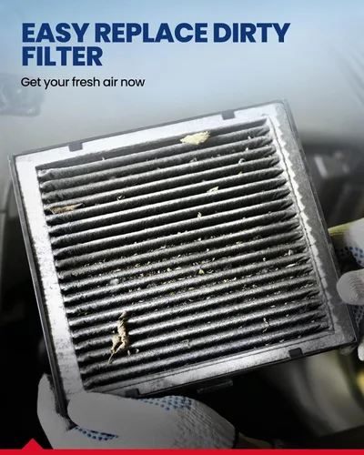 Vista 6 de KAX - Filtro de aire de cabina HEPA con carbón activado, CF10545 de repuesto para Nissan Versa 2007 2008 2009 2010 2011 2012
