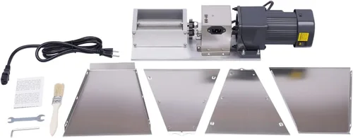Vista 4 de Molinillo eléctrico de grano de 110 V, 60 W, molinillo de maíz de acero inoxidable, trituradora de malta, molinillo de trigo de cebada con embudo