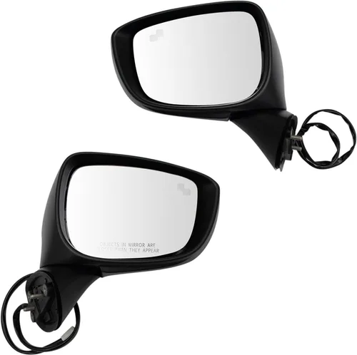 Vista 95 de TRQ Conjunto de 2 piezas de espejo lateral para conductor y pasajero, ajuste eléctrico, sin calefacción, sin memoria, color negro, compatible