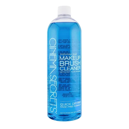 Vista 9 de Cinema Secrets Solución limpiadora de brochas de maquillaje de vainilla azul original, limpiador profesional para brochas de maquillaje, fórmula