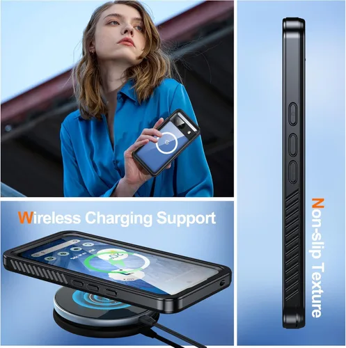 Vista 4 de Oneagle para Google Pixel 10 Pro XL Funda impermeable [Compatible con MagSafe], Funda Pixel 10 Pro XL resistente de 360° [IP68 bajo el agua]