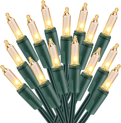Vista 12 de Brizled Luces de Navidad, 600 luces incandescentes de 139.2 pies, mini luces conectables con certificación UL de 120V para decoración de Navidad