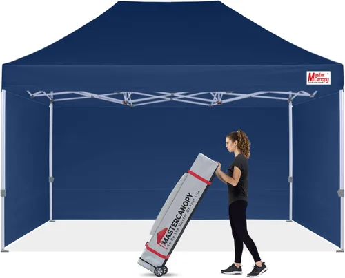 Vista 16 de MASTERCANOPY Carpa Plegable Resistente con Paredes Laterales (10x15, Blanco)