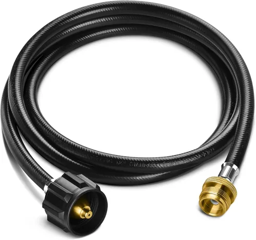 Vista 7 de Adaptador de Manguera de Propano GasXpert de 1 Libra a 20 Libras, Manguera de Tanque de Propano de 4 Pies Compatible con Barbacoa