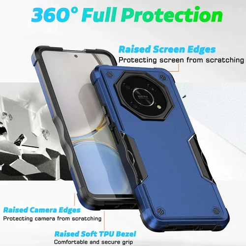 Vista 2 de Compatible con Honor X9, a prueba de golpes, híbrida resistente a los golpes, funda híbrida para parachoques híbrida de cuerpo completo, resistente
