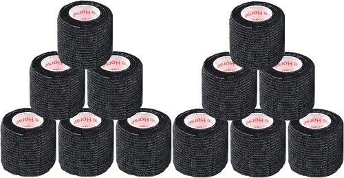 Vista 29 de Cinta adhesiva para veterinarios (negro) (paquete de 2) (2 pulgadas x 15 pies), autoadhesiva, adherente, cohesiva, flexible, autoadhesiva, rollo