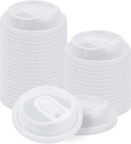 Vista 14 de Restaurantware Solo tapas: tapas Restpresso para tazas de café de papel de 8, 12, 16 y 20 onzas, 25 tapas de papel desechables con tapón Negro
