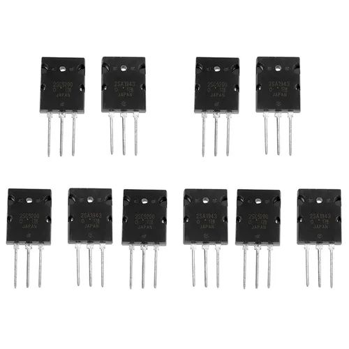 Vista 2 de Kit de transistor O, enchufe de transistor amplificador 2Sc5200, 5 pares de alta potencia 2SA1943, 2SC5200, transistores de uso general