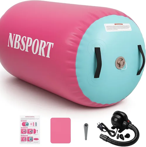 Vista 8 de Air Barrel - Barril de Aire Rodillo de Gimnasia para Entrenador de Flic Flac Hacia Atrás, Colchoneta de Aire con Bomba para Entrenamiento