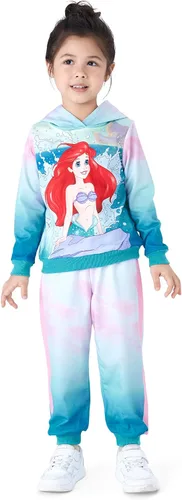 Vista 2 de Disney Conjunto de ropa de princesa para niña pequeña, sudadera con capucha y pantalón de manga larga para otoño