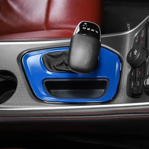 Vista 7 de Voodonala para Dodge Challenger 2015-2023, cubiertas de panel de cambio de marchas centrales, decoración, accesorios de recorte para Dodge