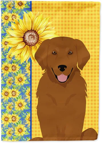 Vista 355 de Caroline's Treasures WDK5313GF Bandera de jardín con diseño de girasoles de verano, color negro y tostado, Airedale Terrier para buzón, bandera