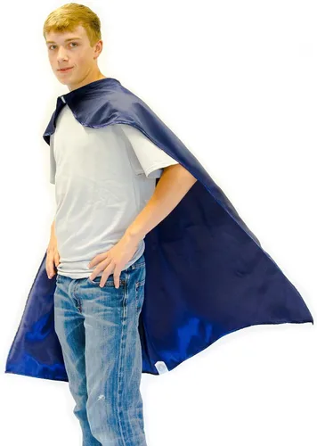 Vista 16 de Everfan Capa de superhéroe para adultos, capas de superhéroe para adultos, capa de satén para disfraz Negro