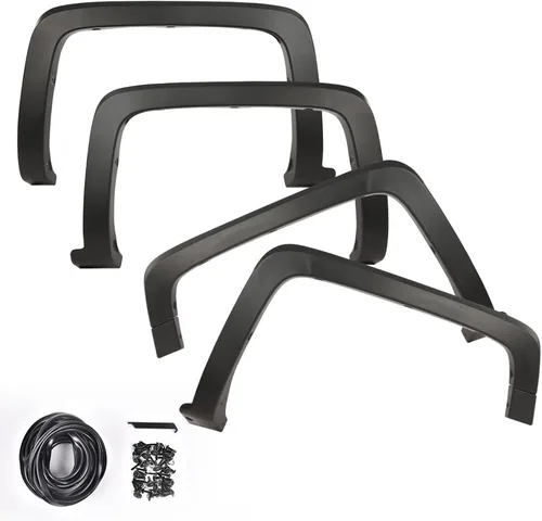 Vista 20 de CROSSDESIGN 4 guardabarros con canards delanteros compatibles con Chevy Camaro ZL1 2010-2015 MB estilo negro