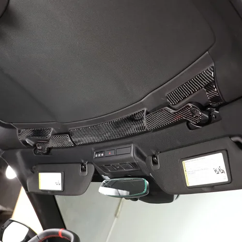 Vista 4 de CHEAYAR Kit de decoración de panel de interruptor convertible de fibra de carbono 3D suave 3D compatible con Corvette C8 Stingray Z06 Z51 2020 2021
