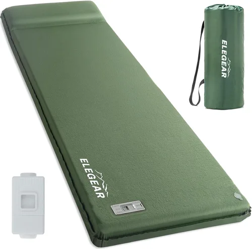 Vista 12 de Elegear Almohadilla de Dormir Autoinflable, 3.15" Almohadilla de Espuma Viscoelástica Ultra Gruesa para Acampar con Almohada de Inflado Rápido