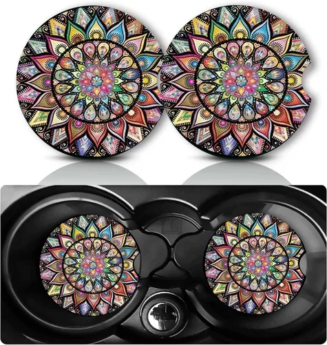 Vista 34 de Posavasos para Portavasos de Automóvil, 2 Piezas Universales Antideslizantes Geniales Calibre 12 con Forma de Bala de Latón y Goma para Automóvil