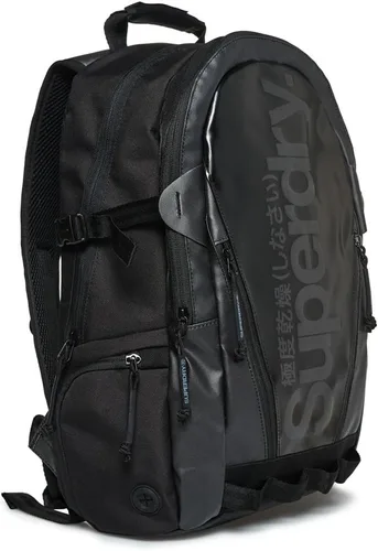 Vista 3 de Superdry Mochila mono de lona para hombre, Negro -, Mochila de lona mono