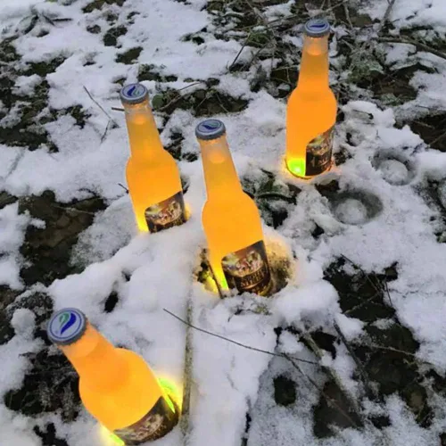 Vista 4 de 12 posavasos LED, luces LED adhesivas, luces LED para botellas, luces para botella de licor de vino, chispas de botella para champán, fiesta, bar