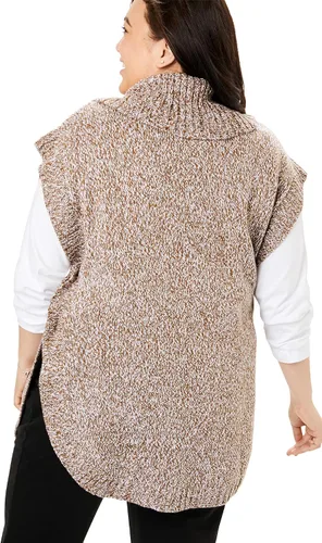 Vista 3 de Woman Within Poncho de punto de talla grande para mujer